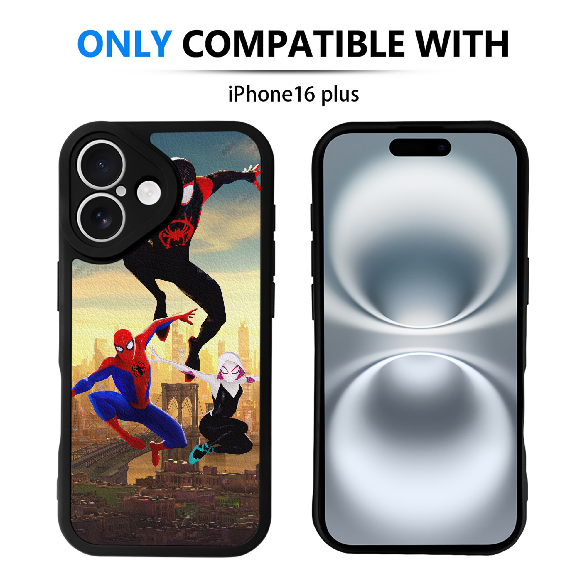 Spider Man スパイダーマン 【iPhone 16シリーズ対応】シリコンスマホケース（レザー調） 材質：シリコン
